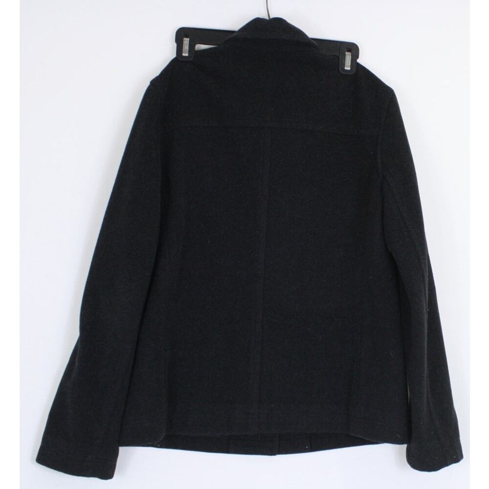 J Crew Wool Shirt Jacket Womens Small Black Quilted Thinsulate Lined Chore Coat - Picture 5 of 7